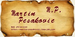 Martin Pešaković vizit kartica